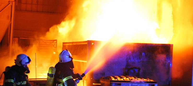 Containerbrand in Letmathe