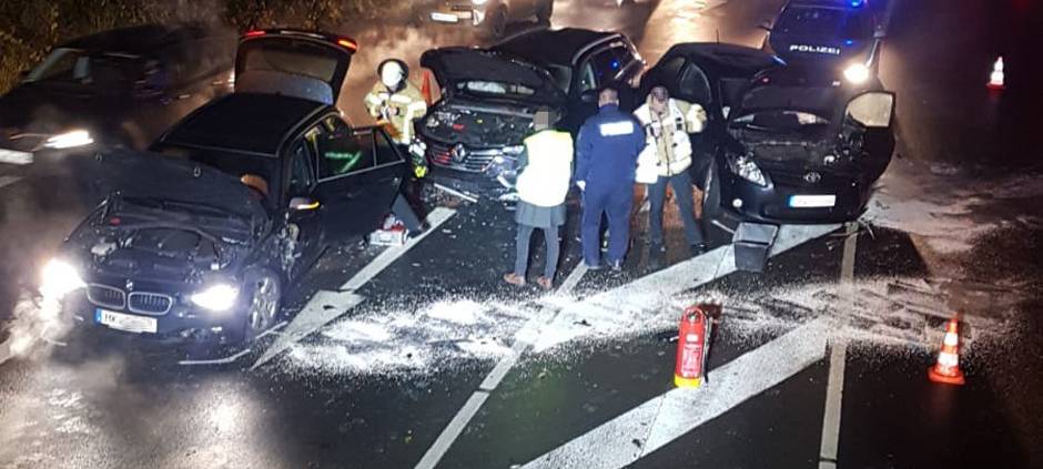 Unfall auf der Westtangente in Menden