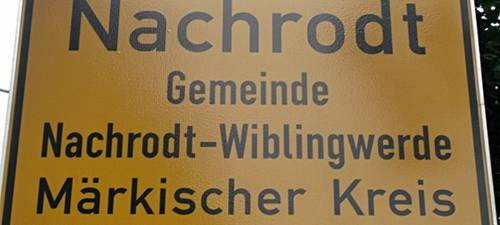 Ortseingangsschild Nachrodt-Wiblingwerde