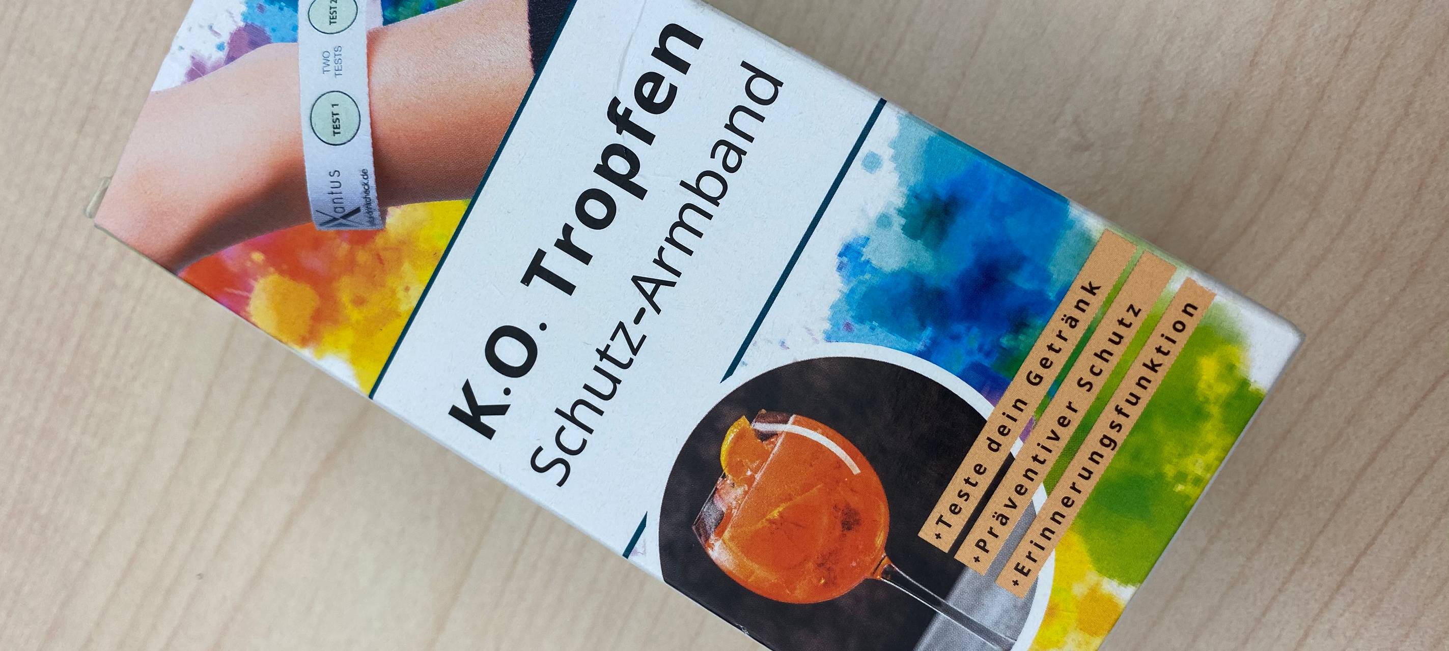 Schutzarmbänder gegen K.O. Tropfen
