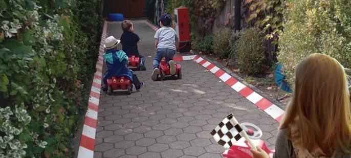 Bobbycar-Rennstrecke ist wieder fit!