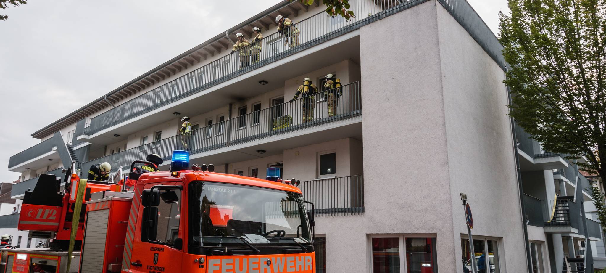 Küchenbrand in Mendener Mehrfamilienhaus