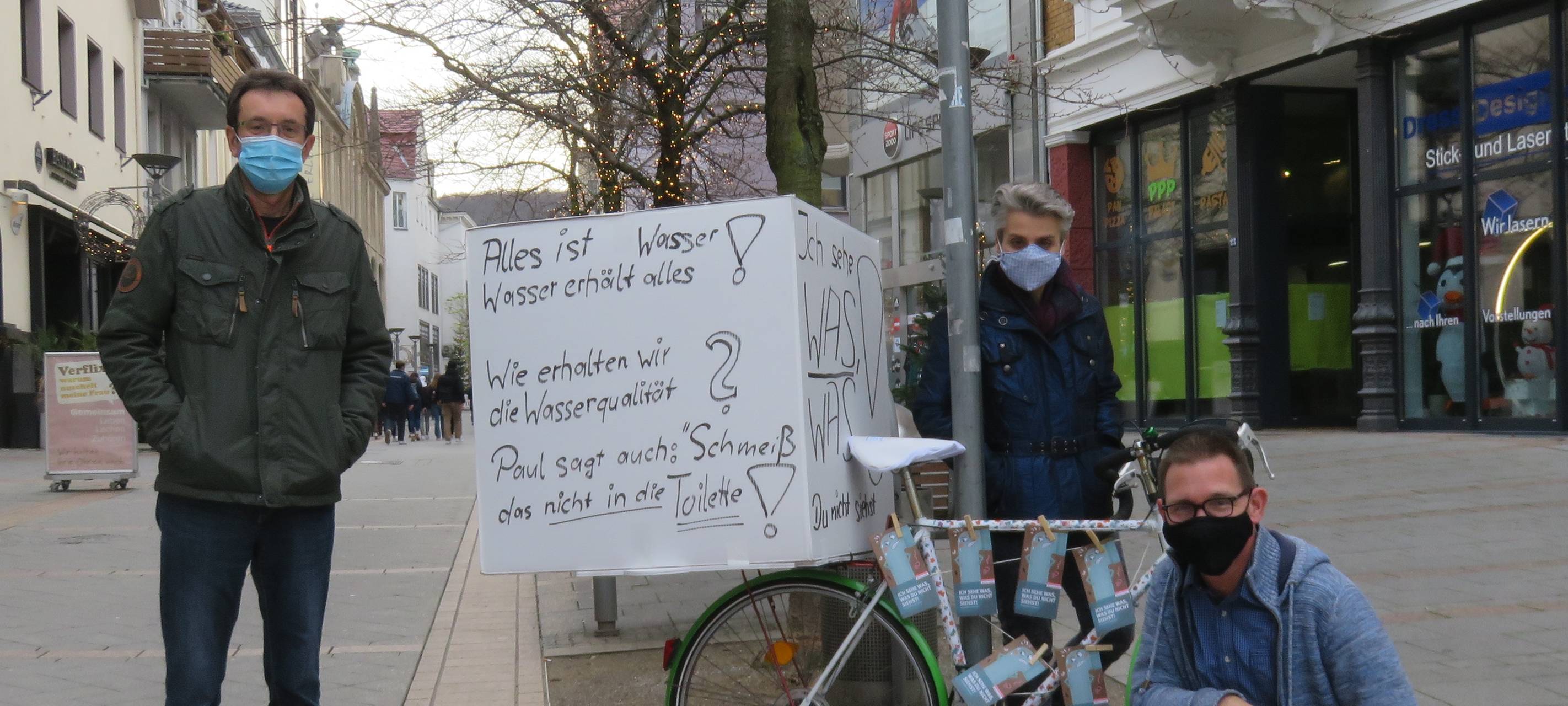 Sprayaktion in Iserlohn macht auf Abwasserproblem aufmerksam