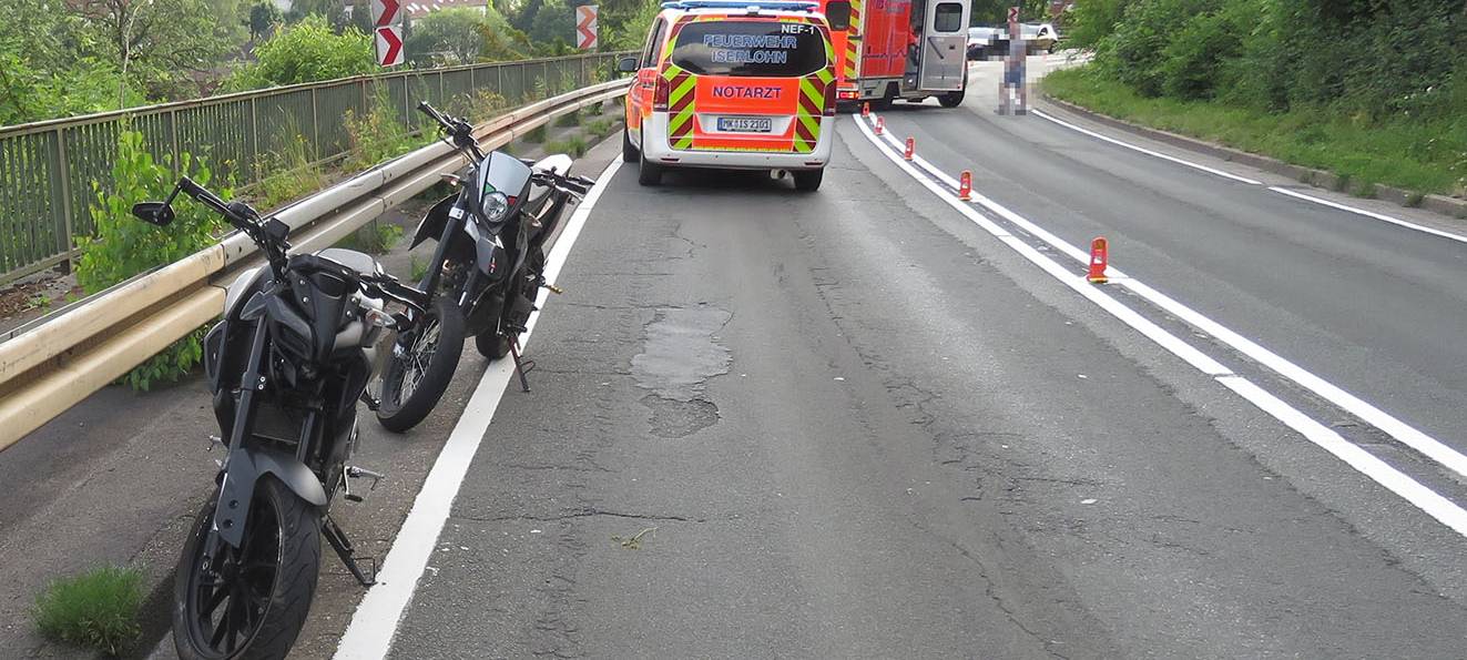 Unfall bei Motorradrennen