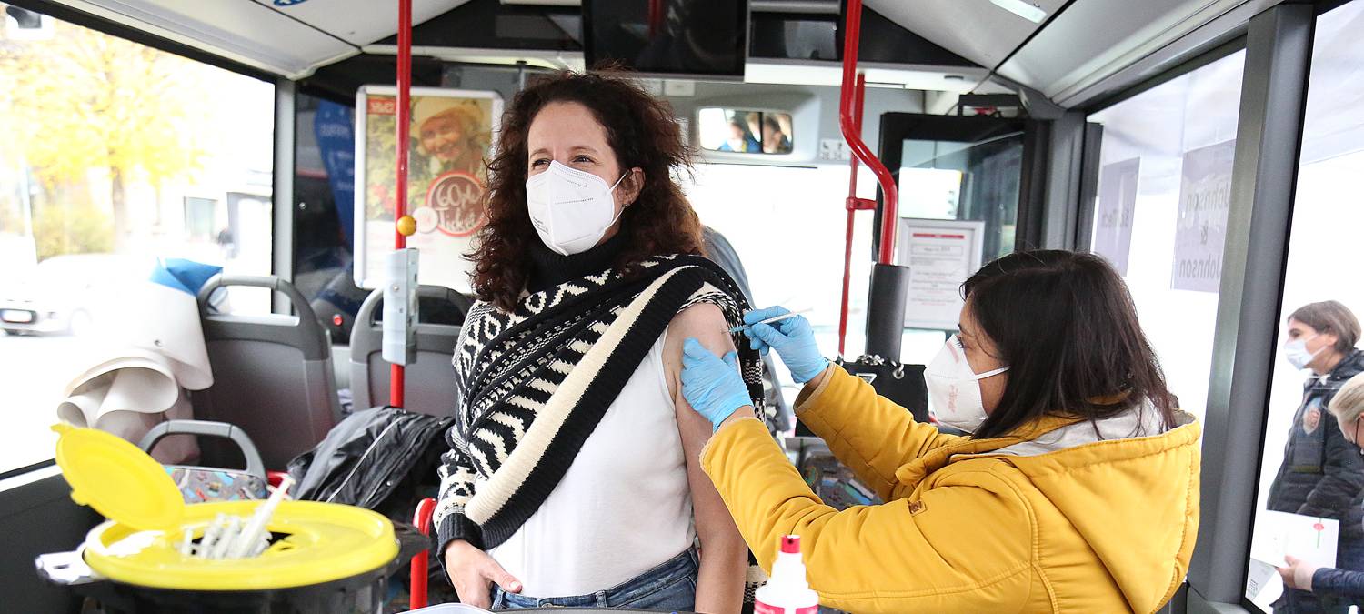 Impfung im Impfbus