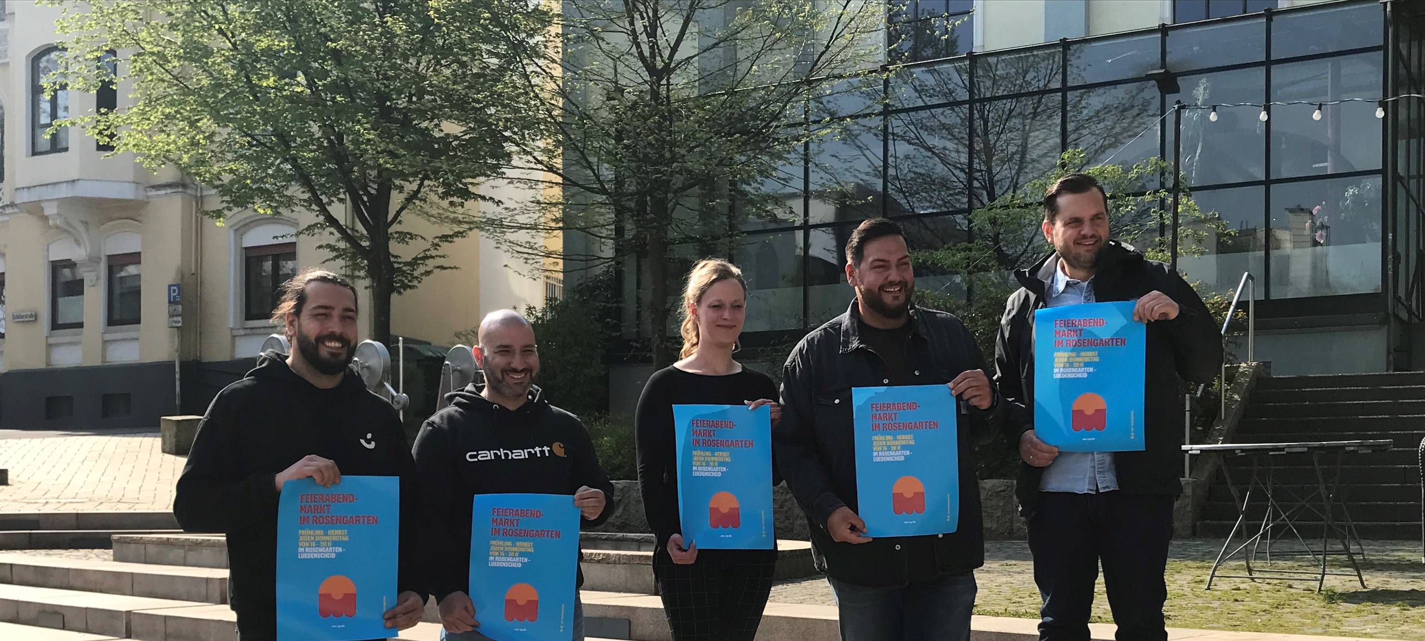 Gruppenbild Organisatoren Feierabendmarkt im Rosengarten