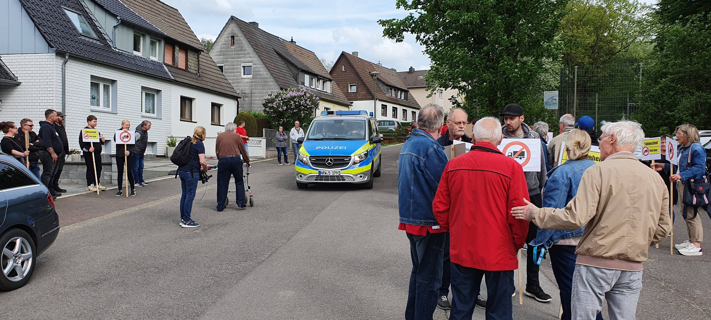Demonstration gegen A45-Verkehrschaos in Lüdenscheid