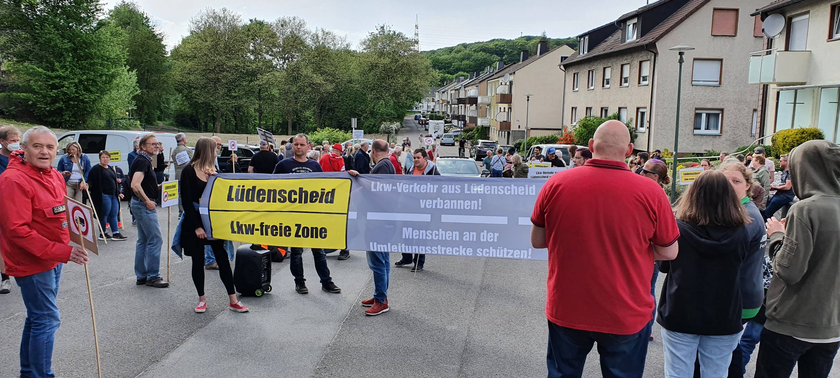 Demonstration gegen A45-Verkehrschaos in Lüdenscheid
