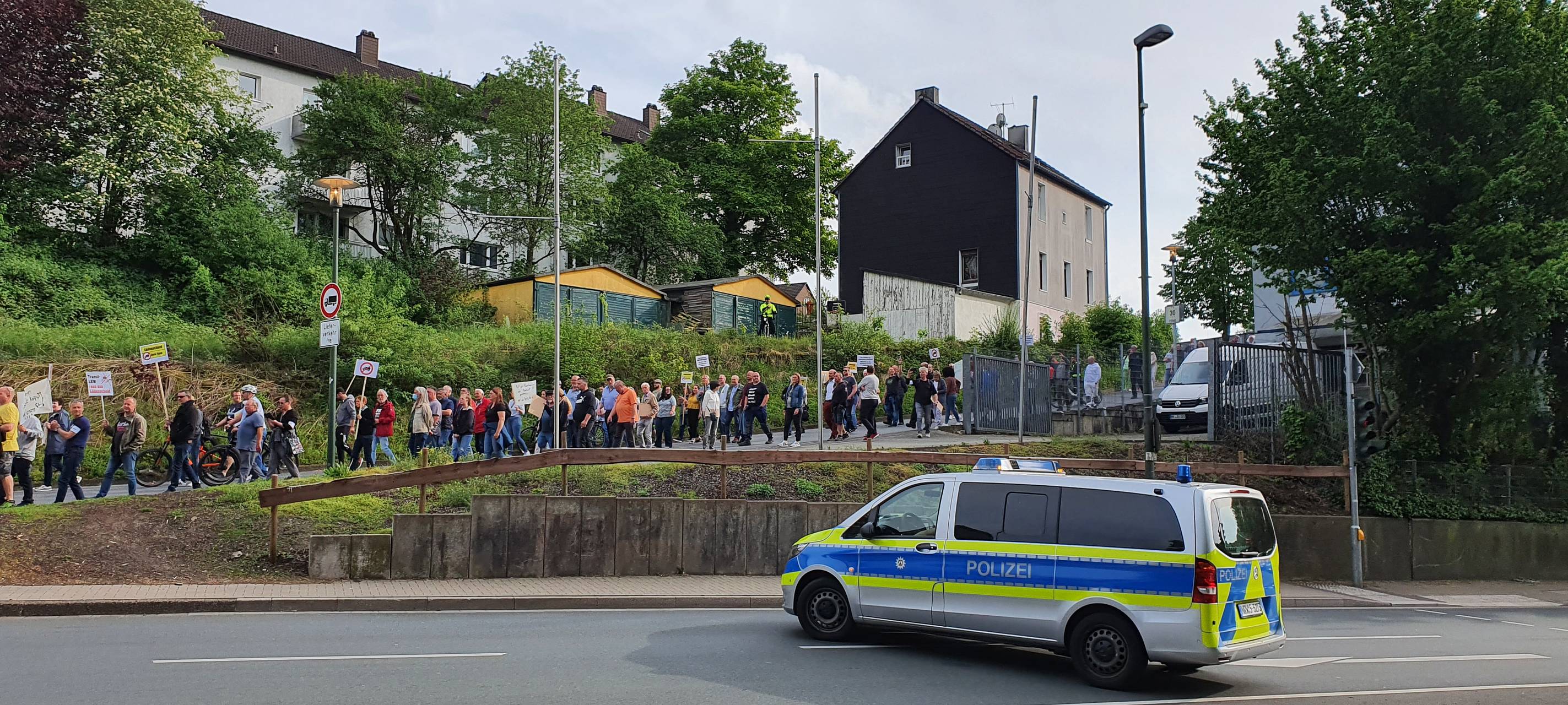 Demonstration gegen A45-Verkehrschaos in Lüdenscheid