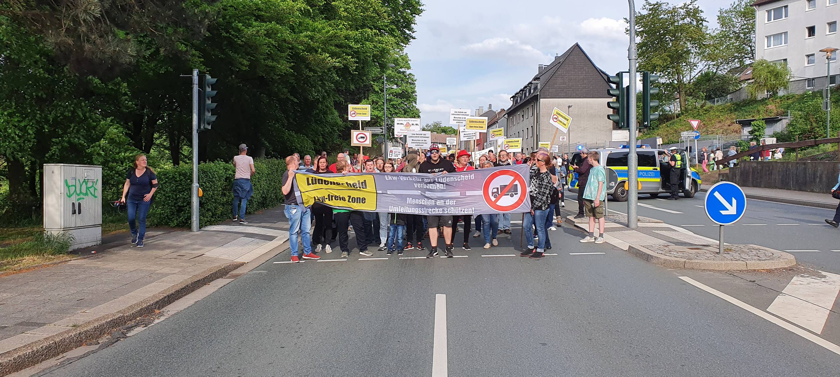 Demonstration gegen A45-Verkehrschaos in Lüdenscheid
