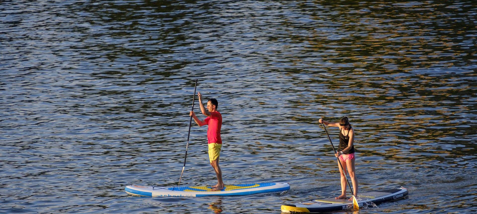 Stand-Up-Paddling an der Oestertalsperre
