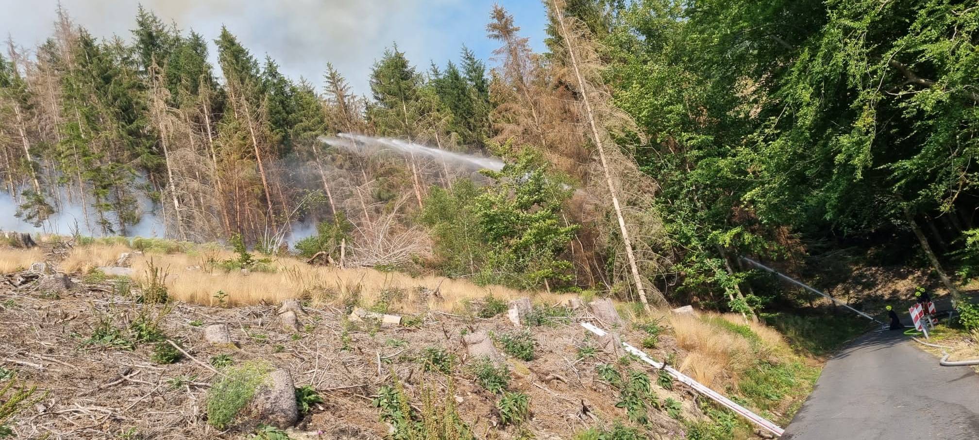 Waldbrand am Hegenscheid in Altena