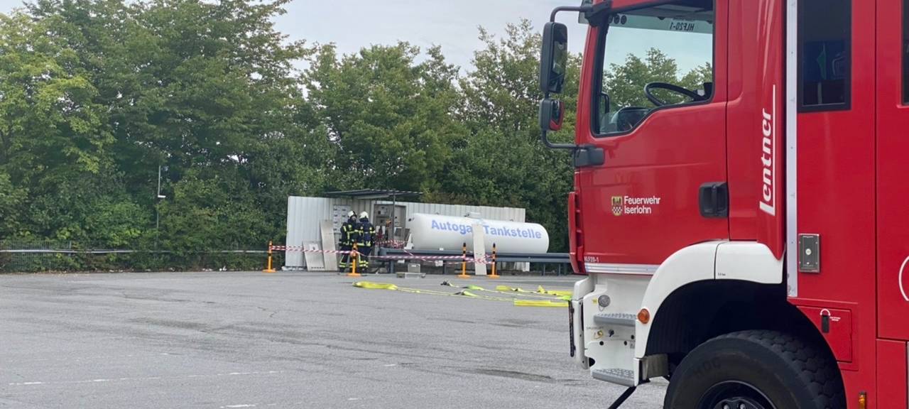 Gasleck an Tankstelle in Iserlohn