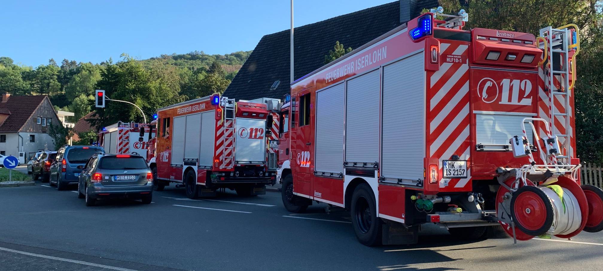 Nachlöscharbeiten in Plettenberg