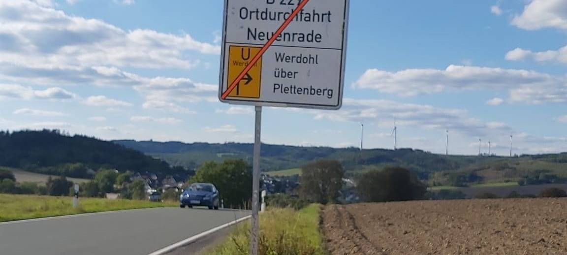 Straßensperrung in Neuenrade