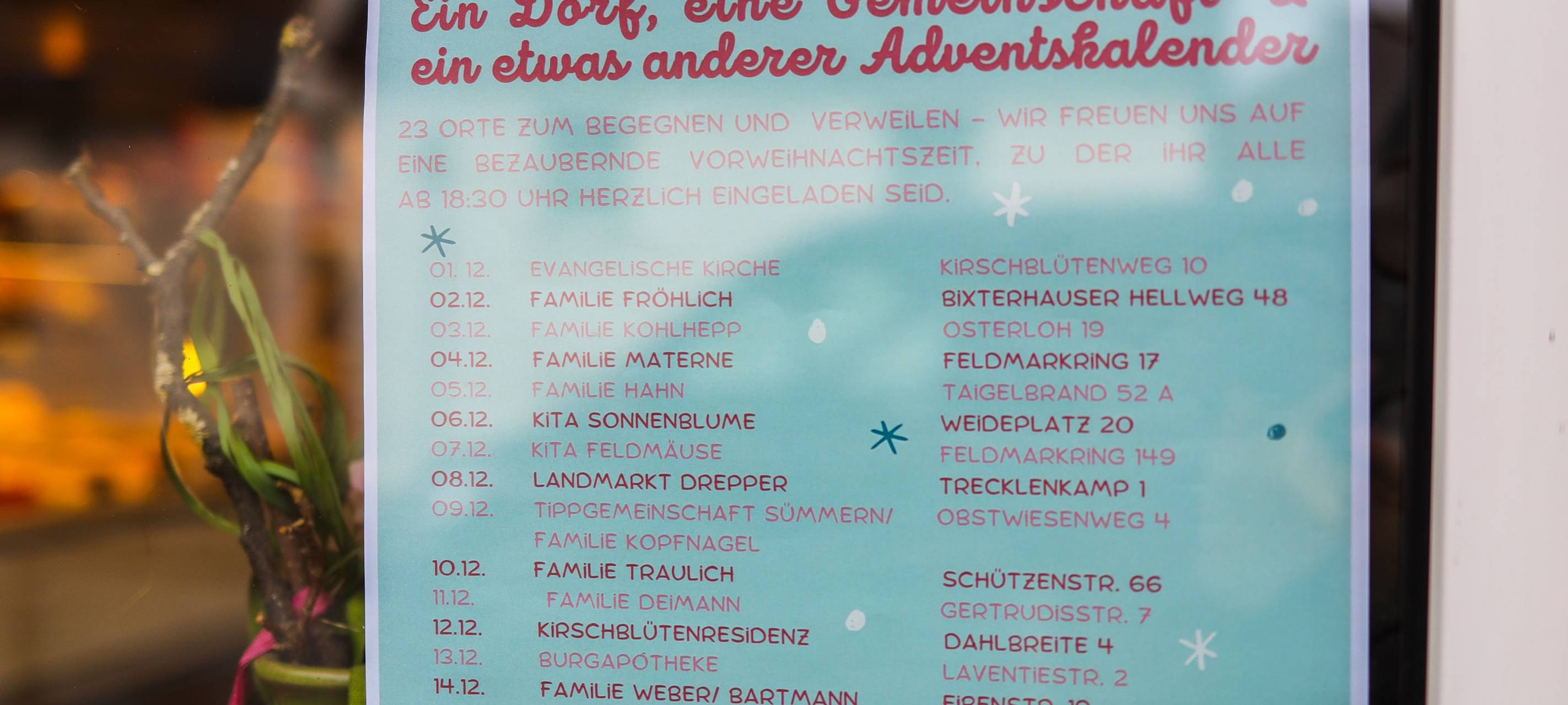 Dorf-Adventskalender in Iserlohn-Sümmern