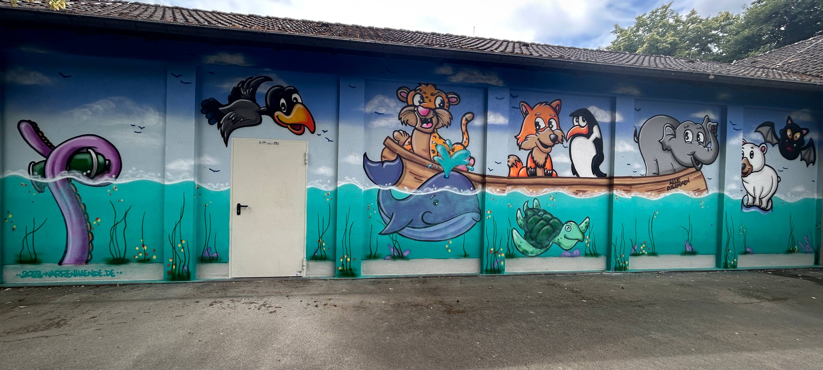 Graffiti an Grundschule in Lüdenscheid