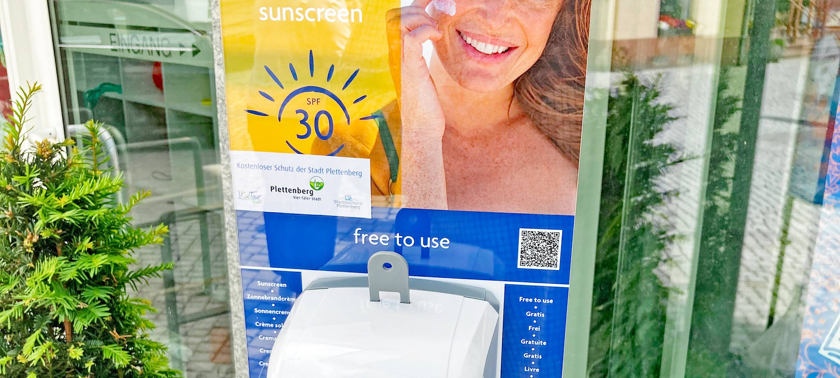 Gratis-Sonnencreme in Plettenberg