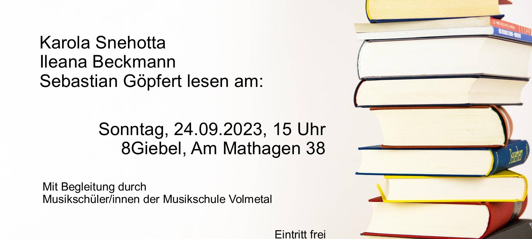 Leser lesen im 8Giebel wieder für Leser