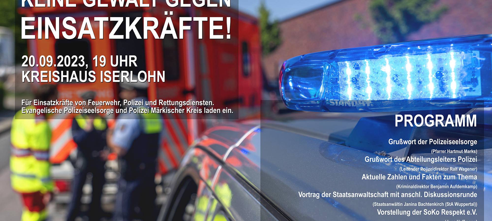 Gewalt gegen Einsatzkräfte: Infoabend in Iserlohn