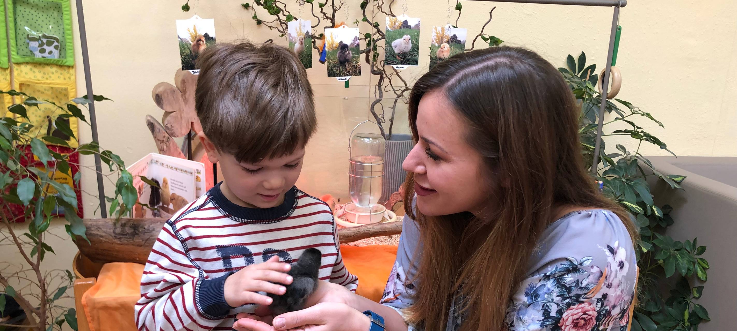 Küken zu Besuch in der Kita Abenteuerland Iserlohn