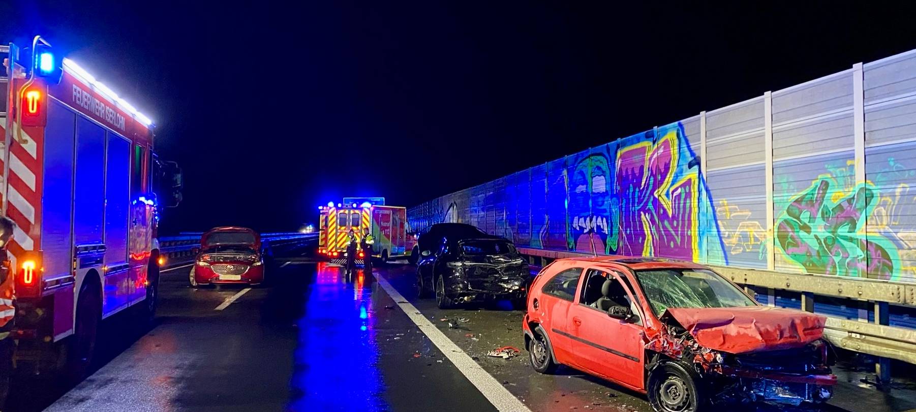 Unfall auf A 46 bei Iserlohn-Letmathe