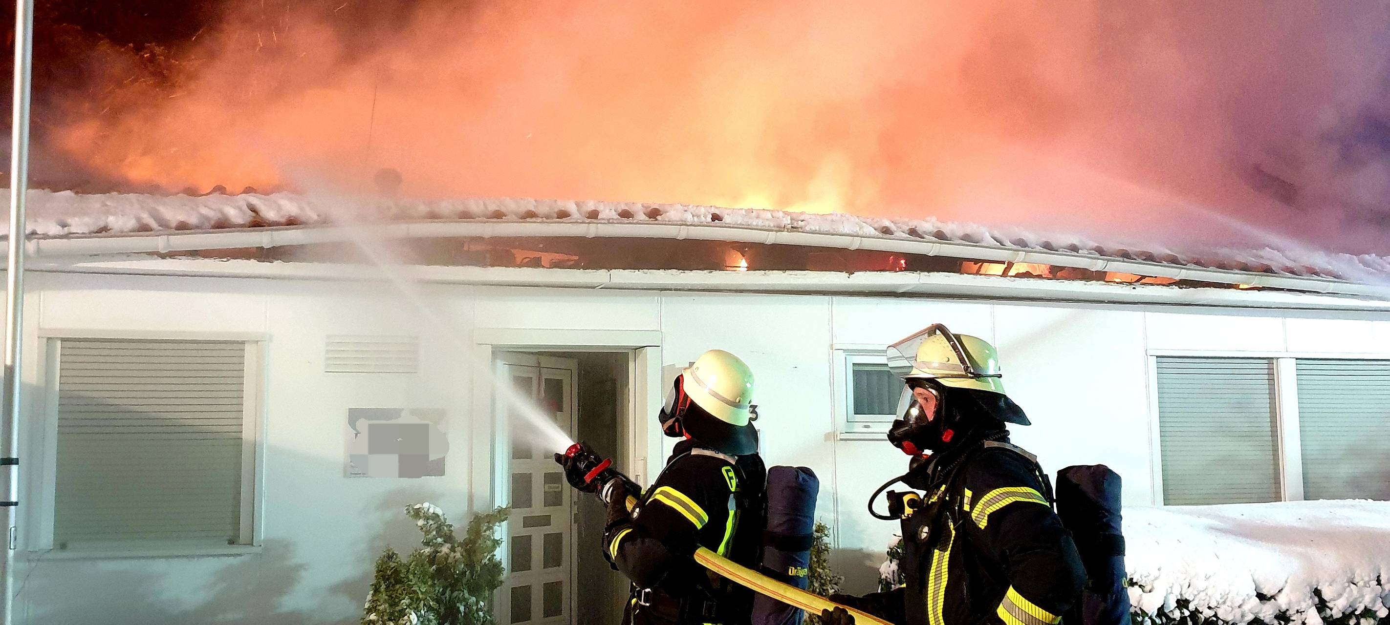 Bungalow in Schalksmühle in Vollbrand