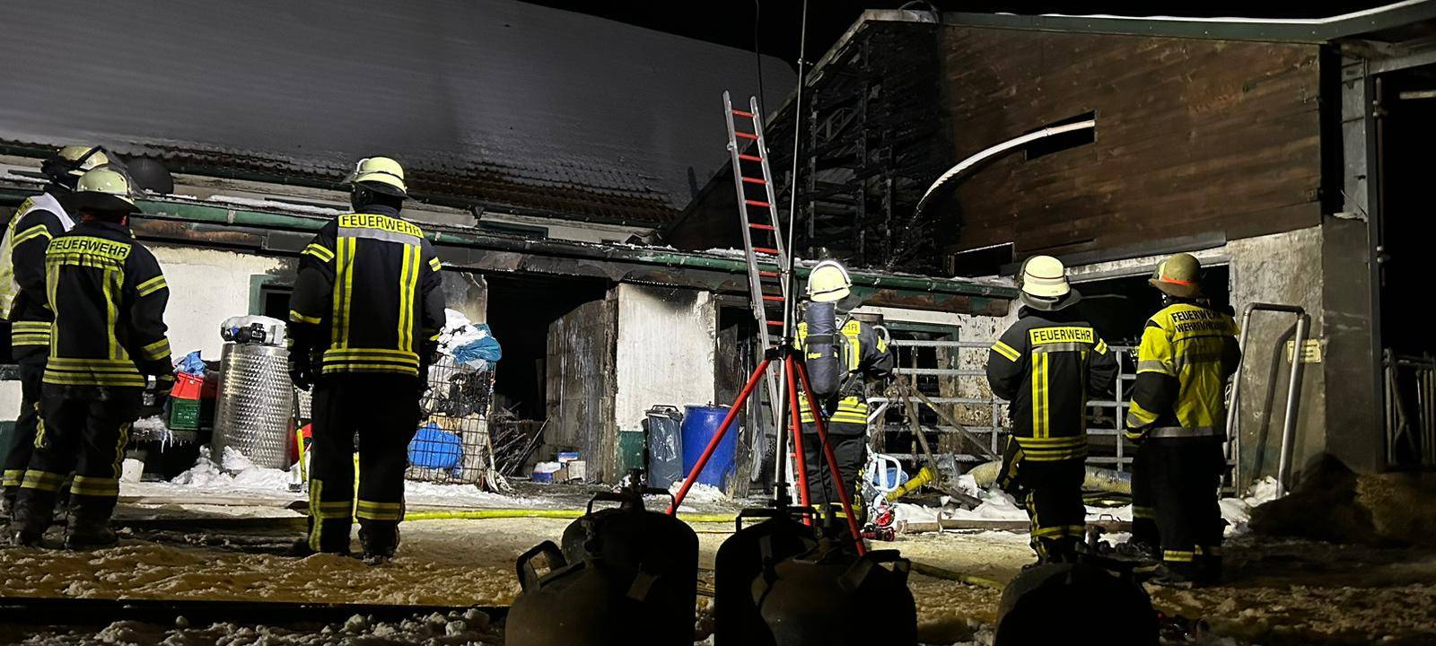 Brand auf Bauernhof in Schalksmühle