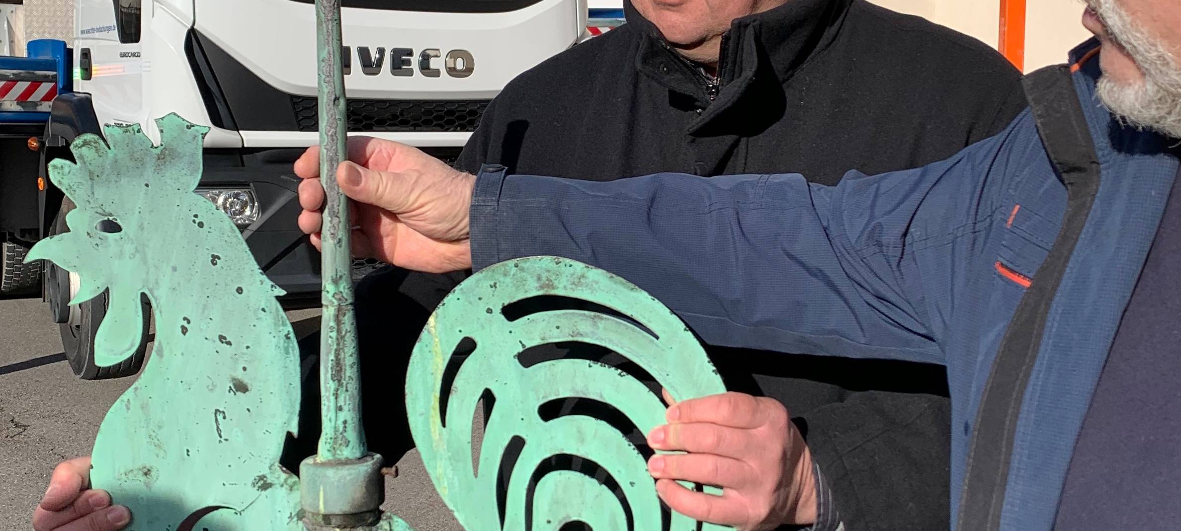 Wetterhahn in Hemer gesichert