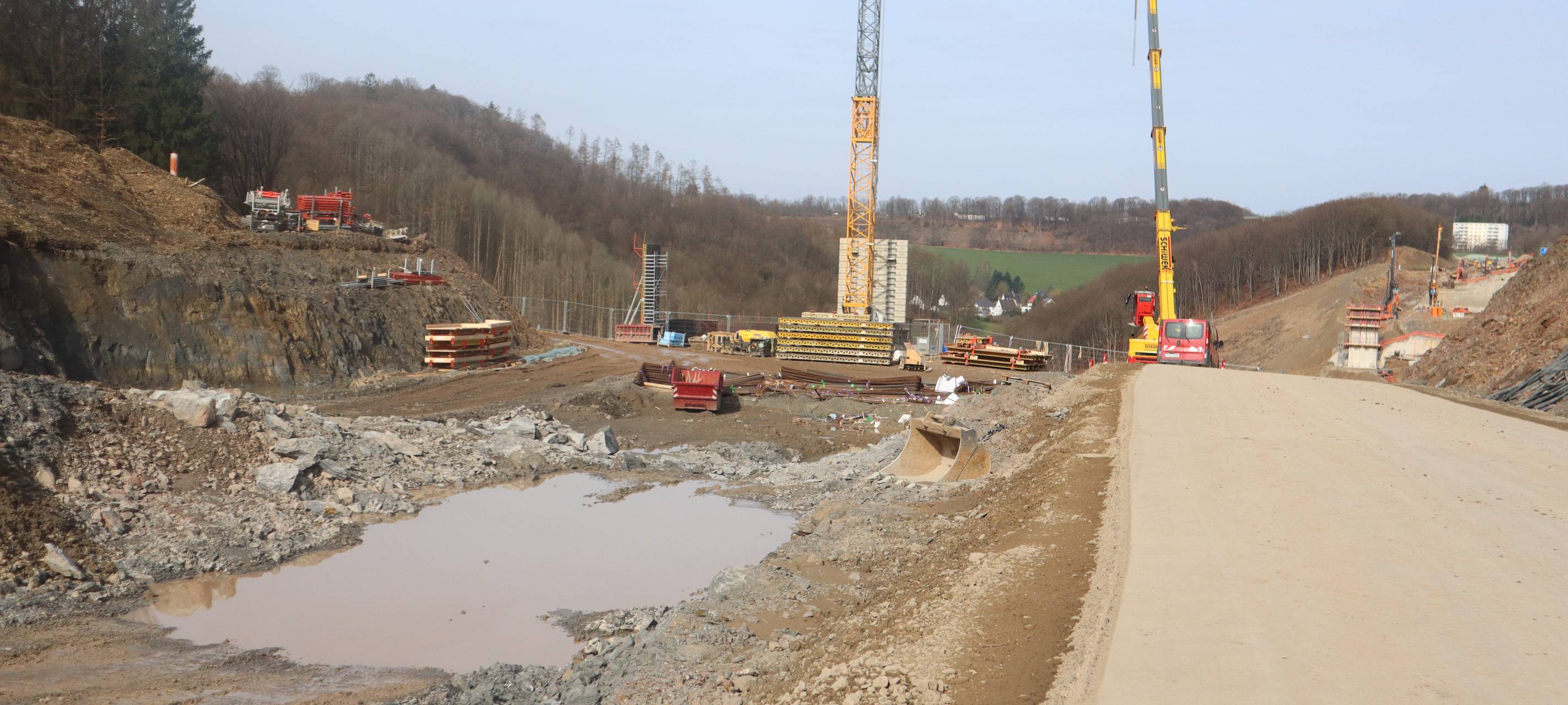 Zwischenstand auf A 45-Baustelle bei Lüdenscheid