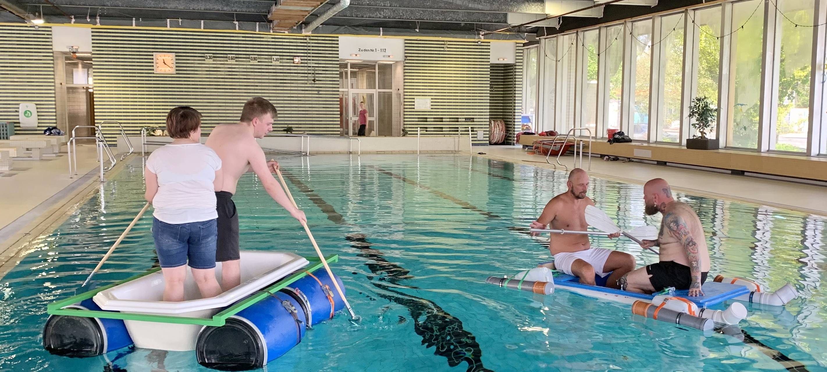 In die Wanne, fertig - los!