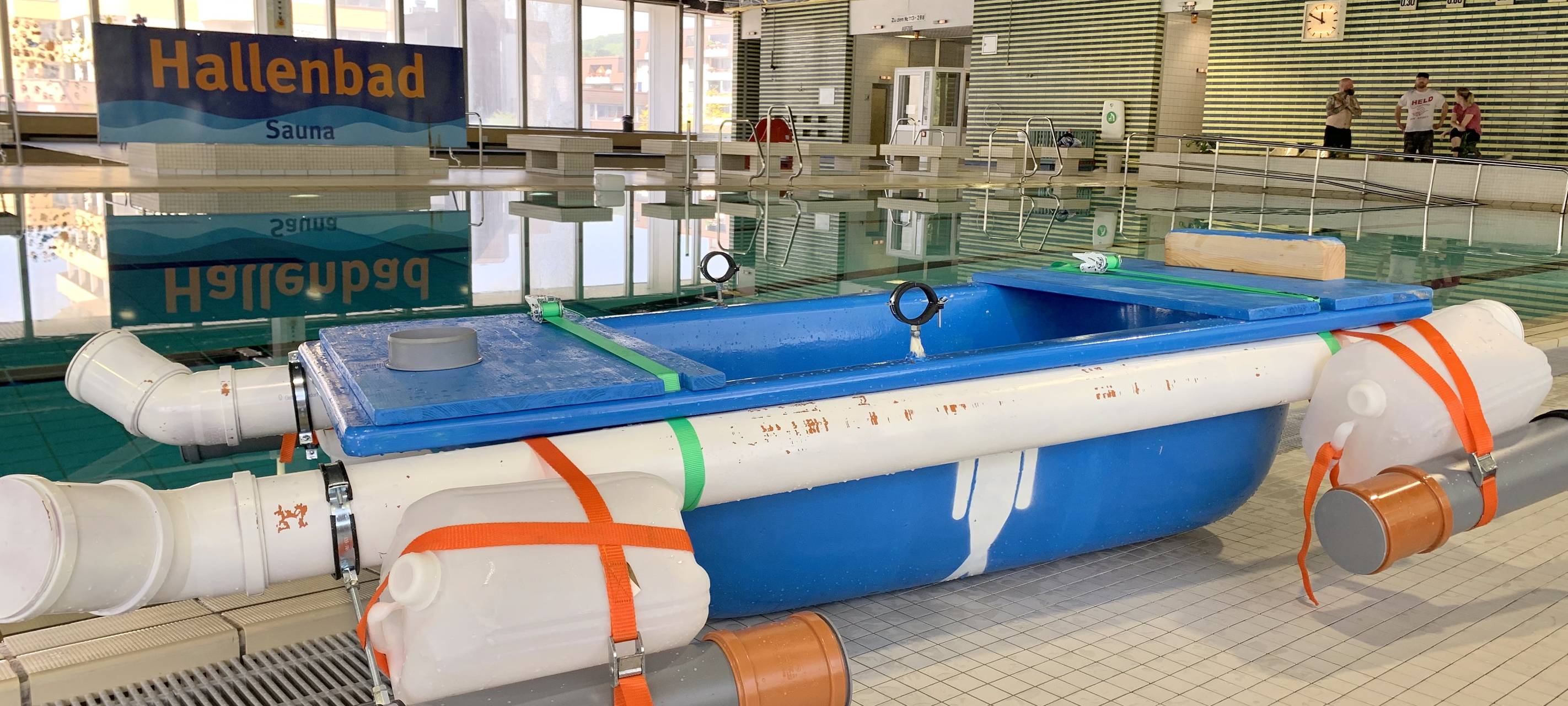 In die Wanne, fertig - los!