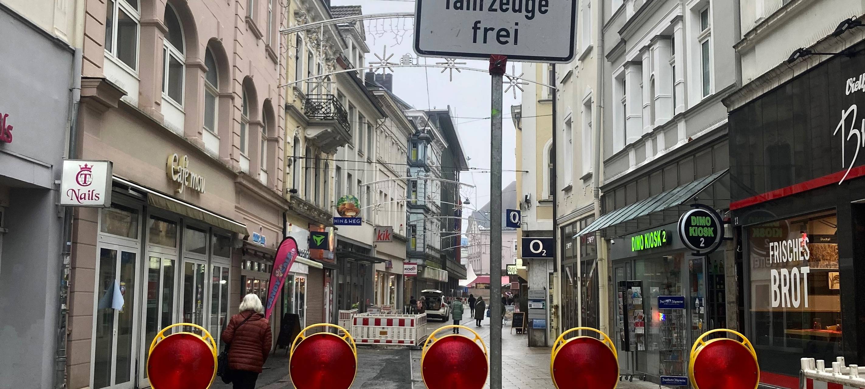 Baustelle auf Heedfelder Straße in Lüdenscheid