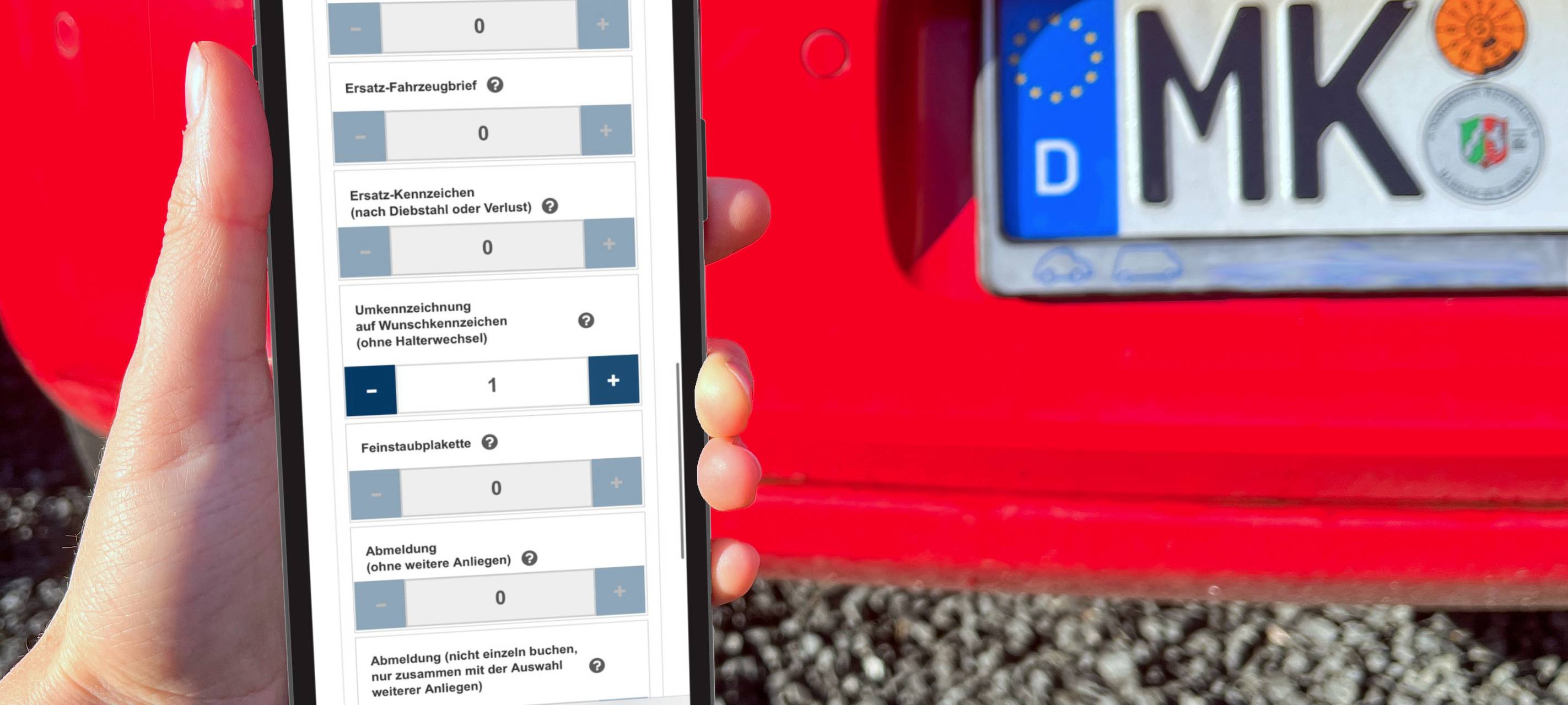 Wunschkennzeichen sind im MK wieder möglich.