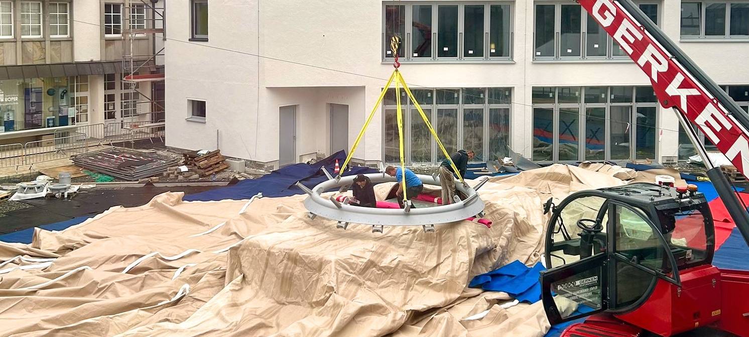 Zeltdachbau Rathaus Menden