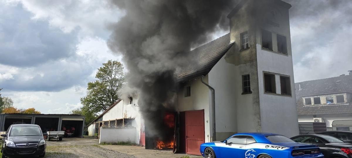 Ex-Feuerwehrgerätehaus in Iserlohn abgebrannt
