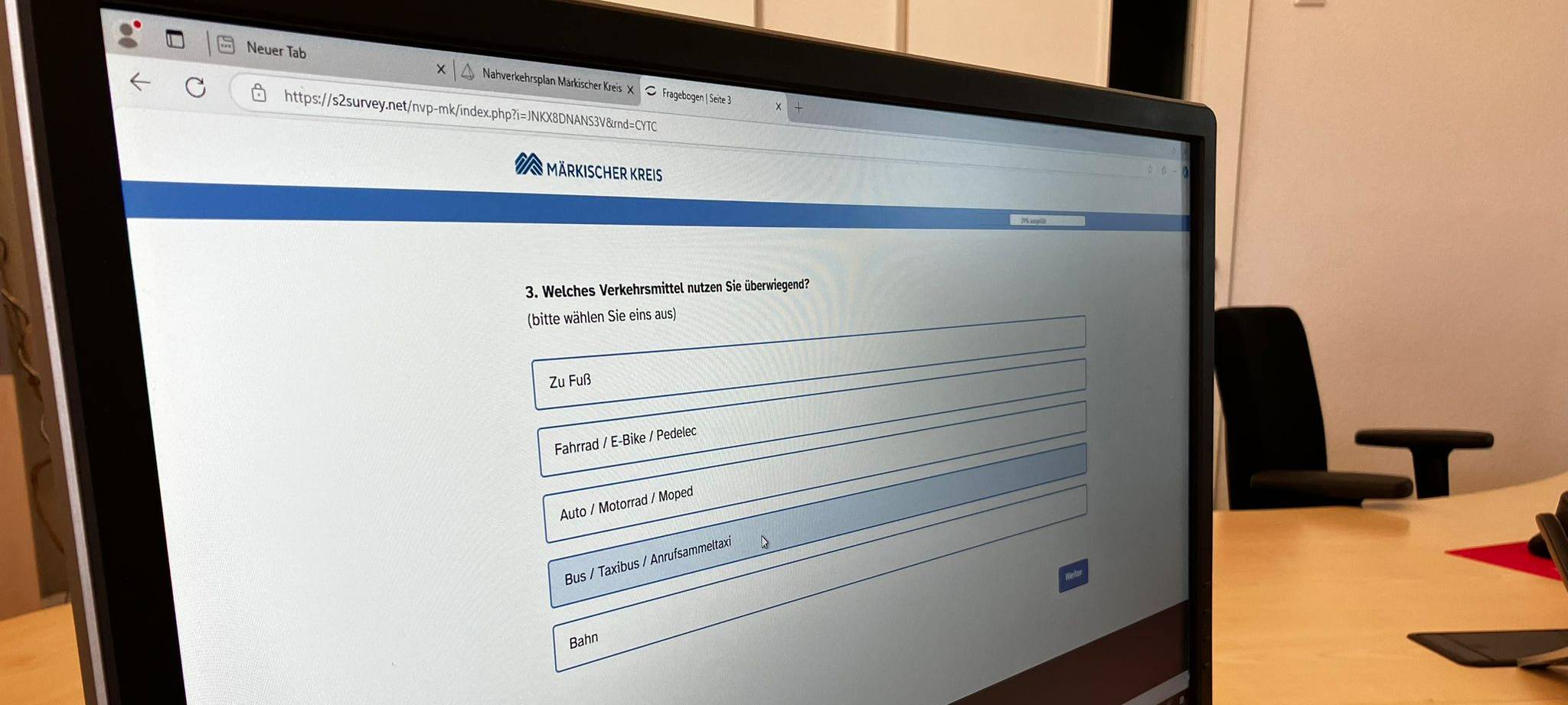 Umfrage zum ÖPNV im Märkischen Kreis