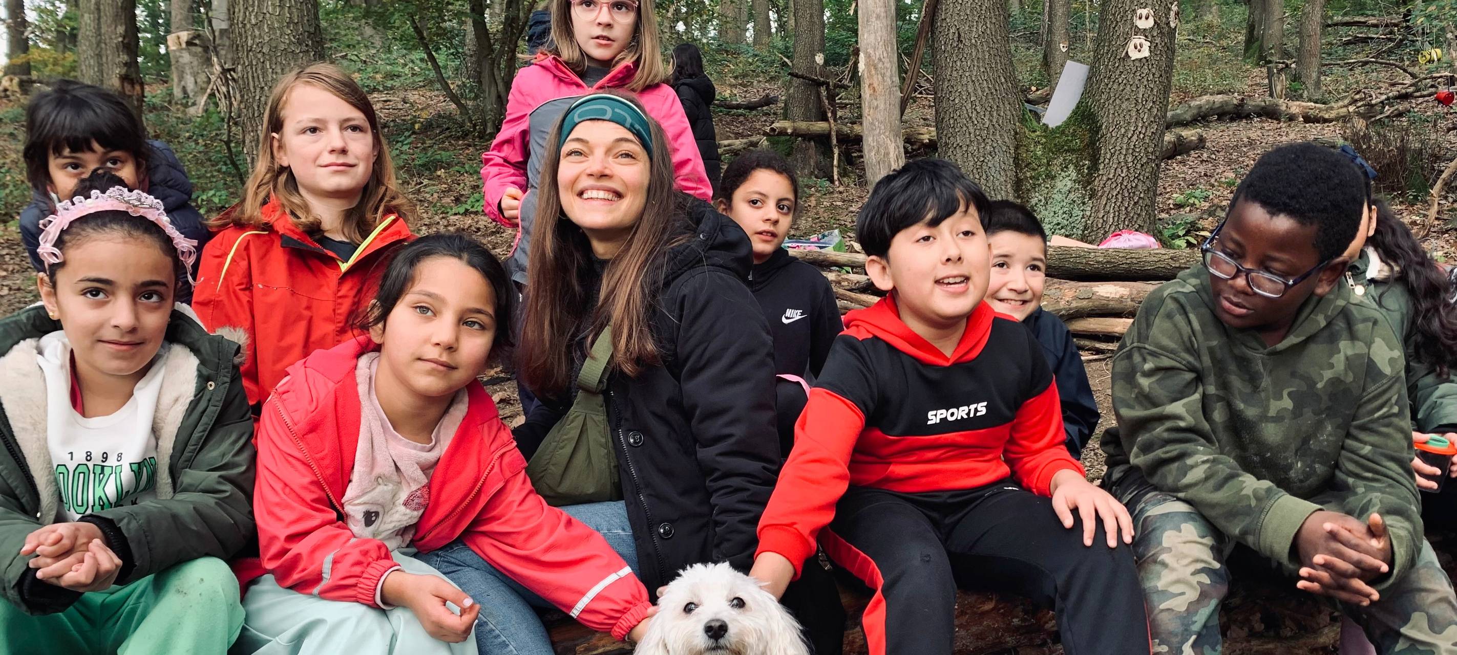 Kinder im Sprachcamp der Waldschule