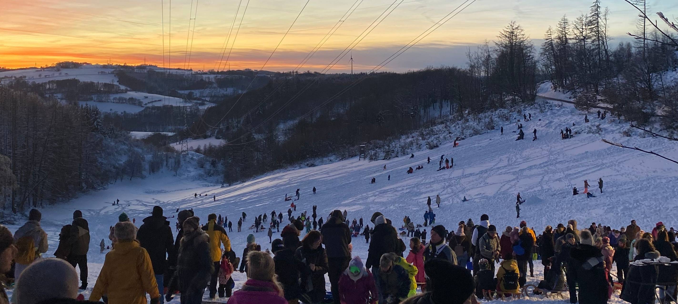 Schlittenfahren im Märkischen Kreis