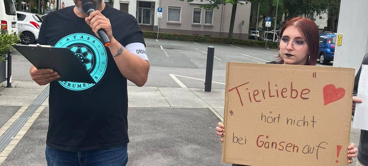 Demo in Letmathe gegen Gänse-Abschuss ohne Erfolg
