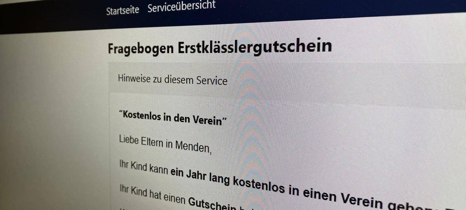 Fragebogen für Schüler in Menden