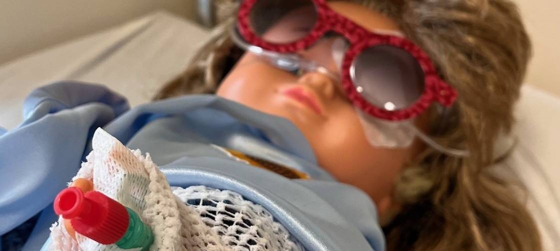 Der Zugang der Patientin ist nicht richtig verschlossen.