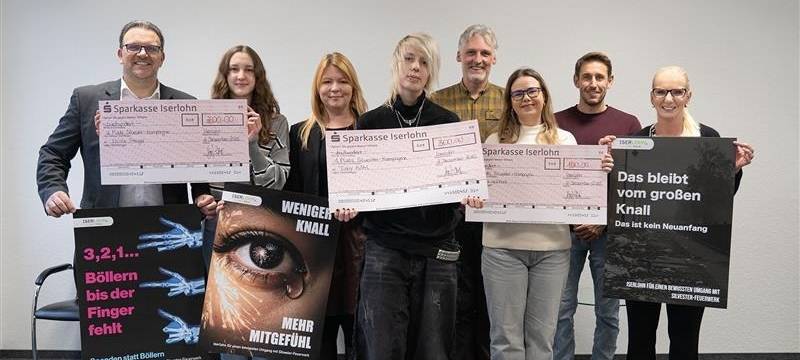 Plakate gegen Silvester Böller in Iserlohn