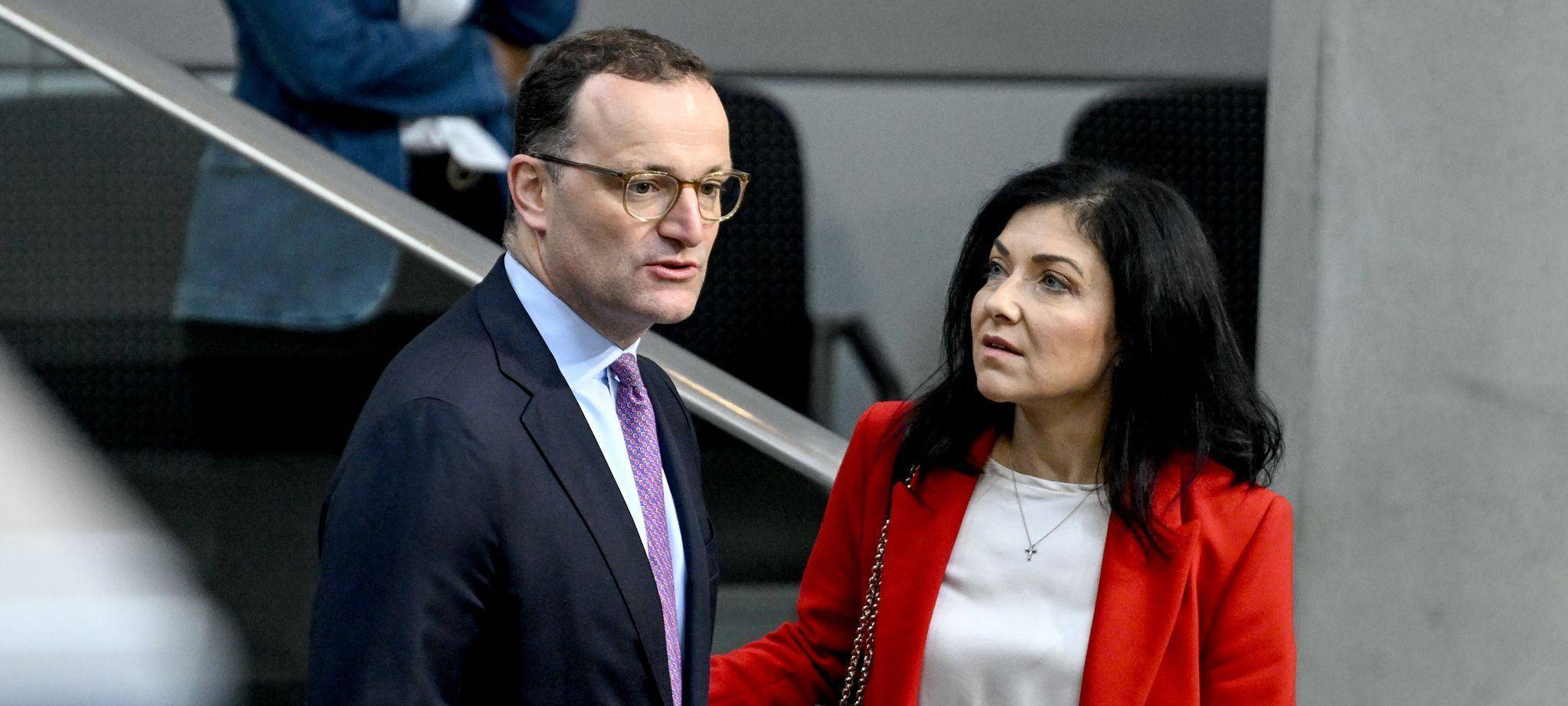 Unionsfraktionschef Spahn und Wirtschaftsministerin Reiche