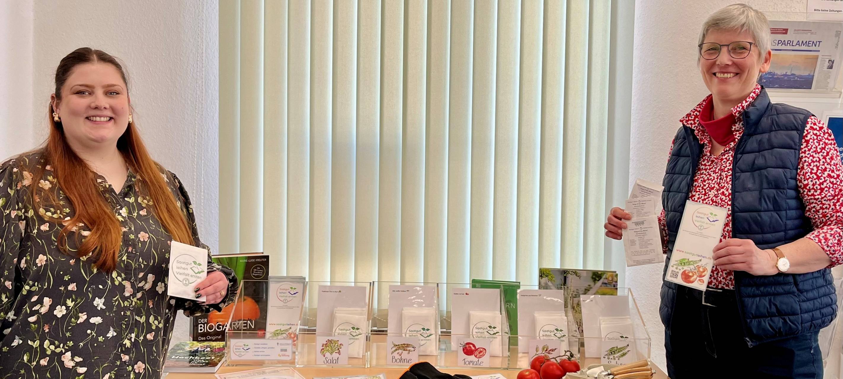 Bücherei Iserlohn: Tomaten und Salat in der Ausleihe