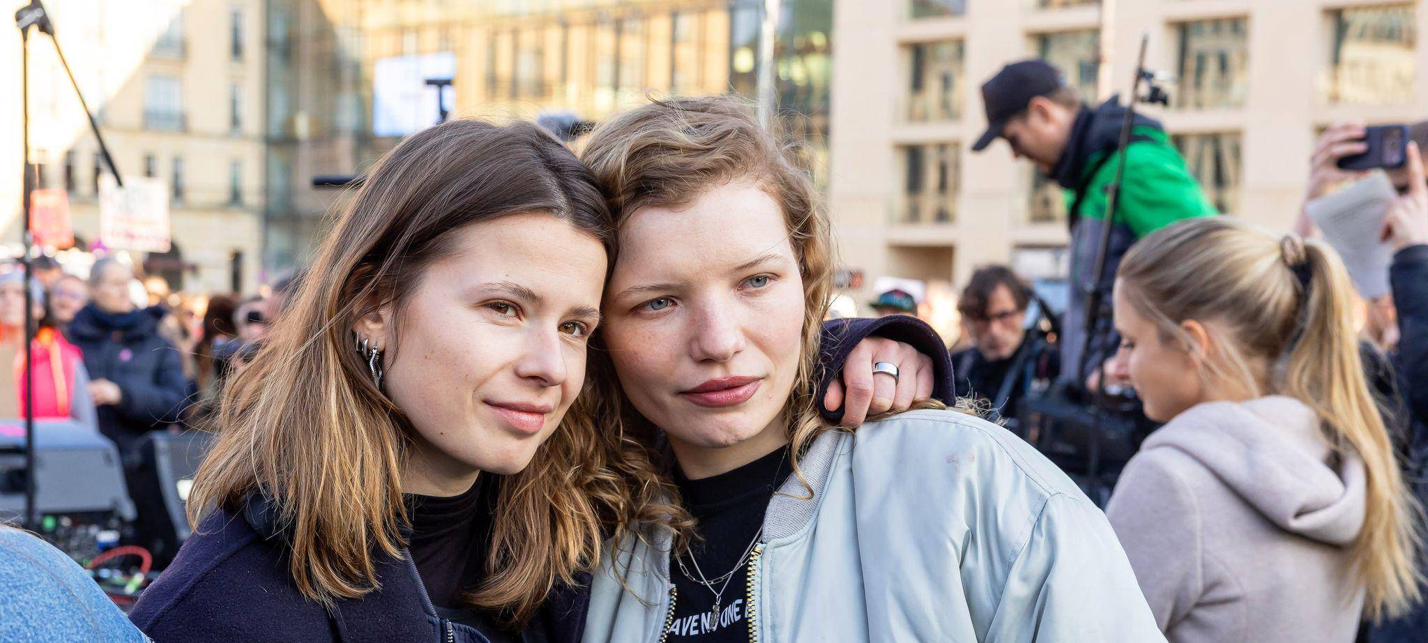 Demonstration gegen sexualisierte digitale Gewalt