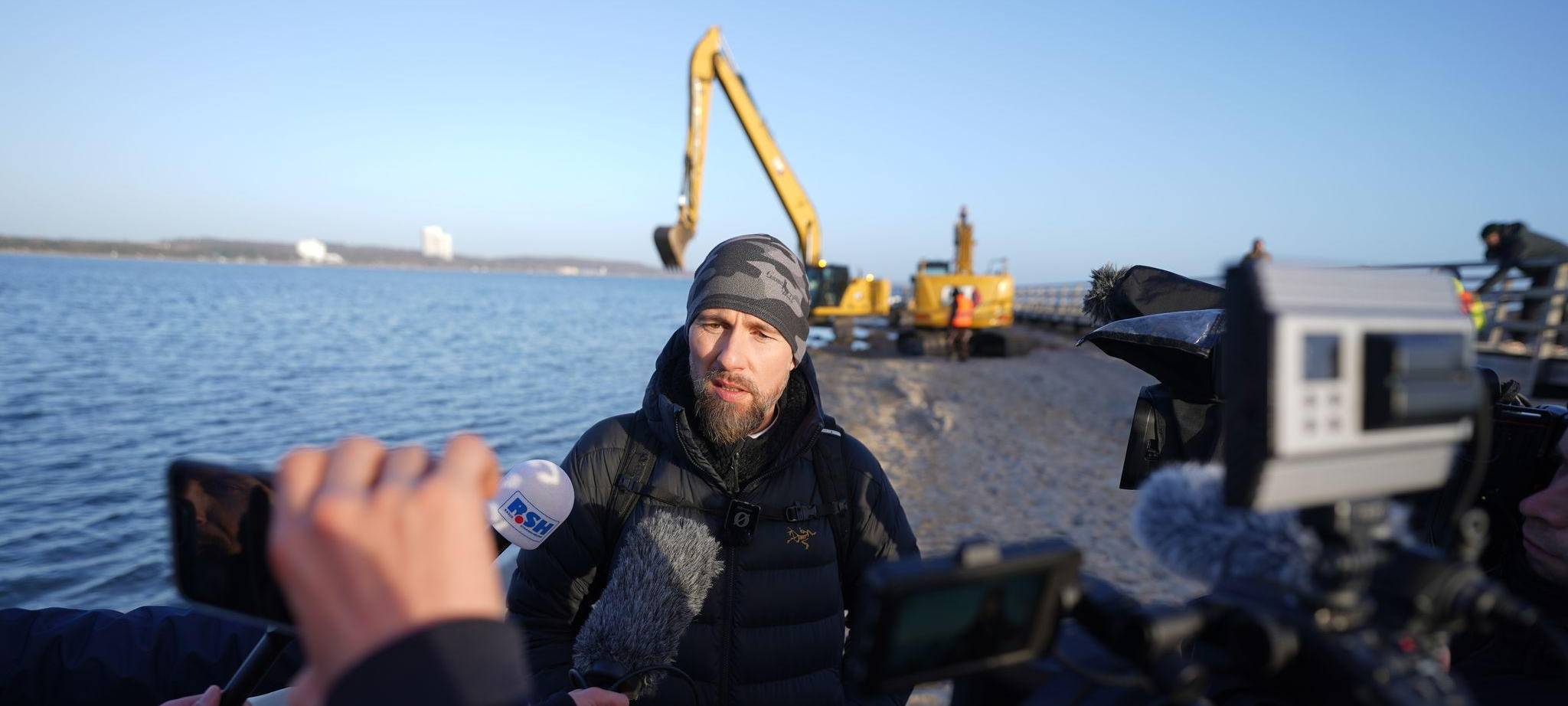 Wal an der Ostseeküste gestrandet