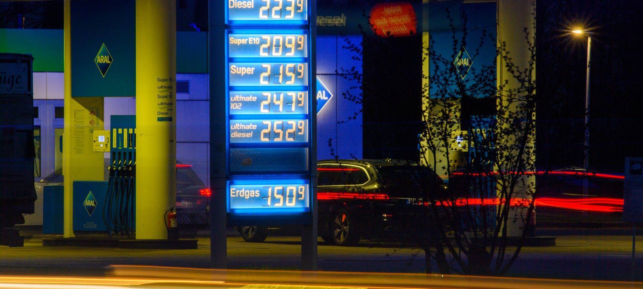 Kraftstoffpreise an einer Tankstelle