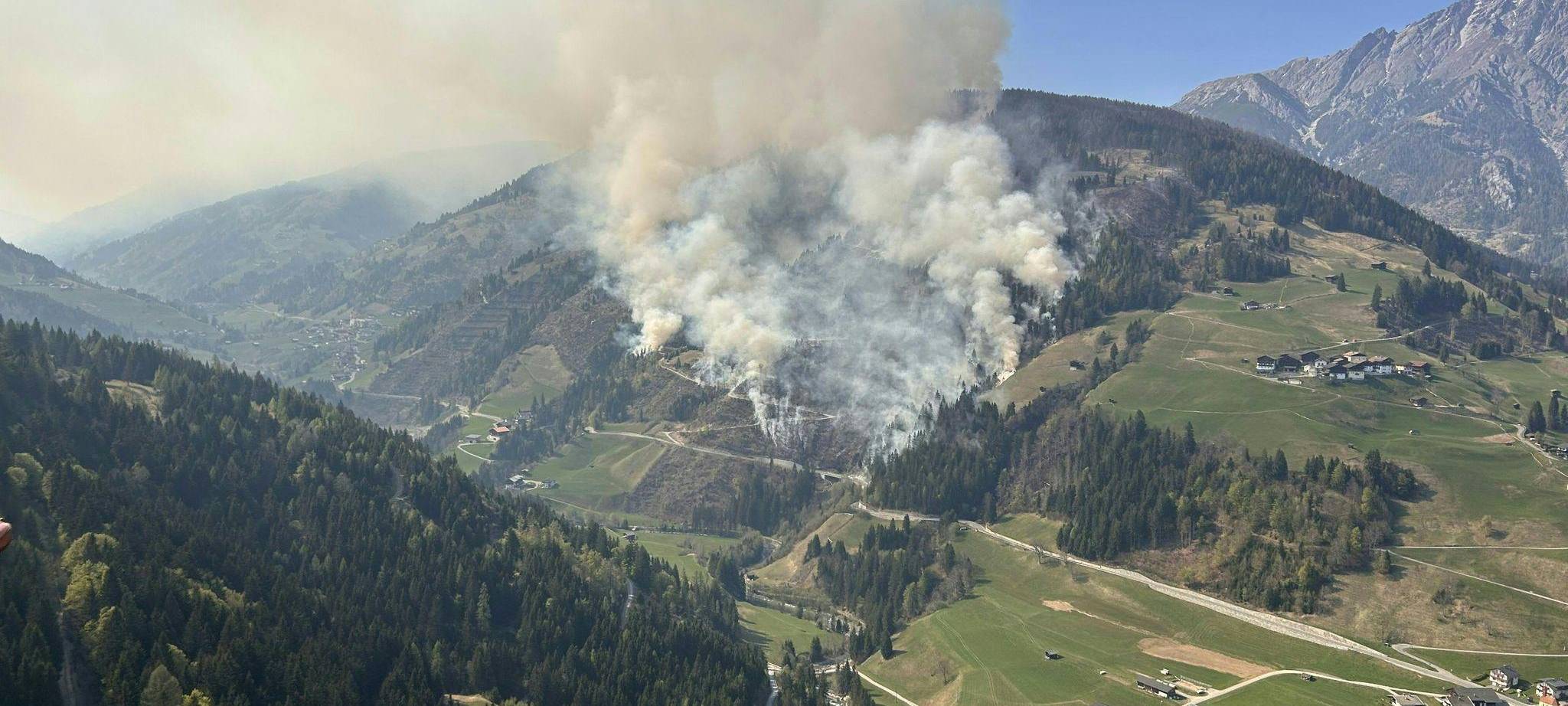 Waldbrand im Kärntner Lesachtal