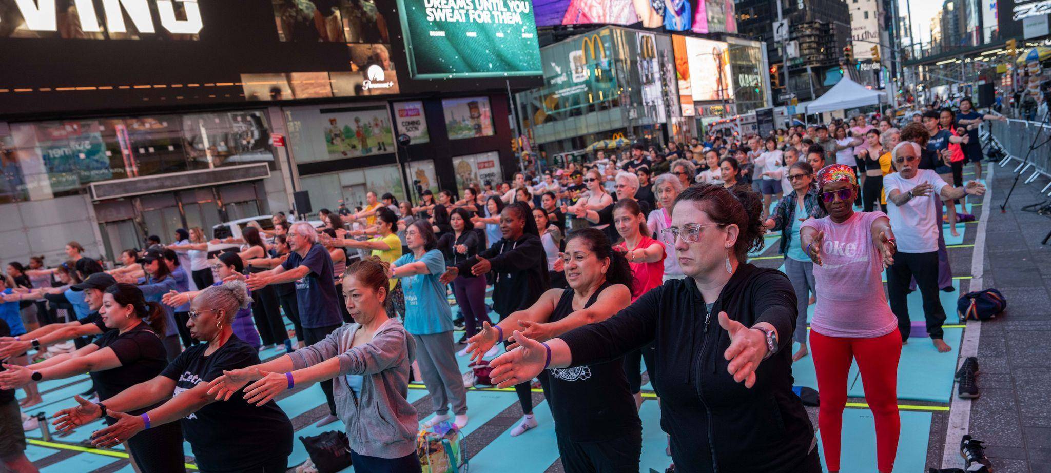 Yoga zur Sommersonnenwende in New York